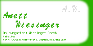 anett wiesinger business card